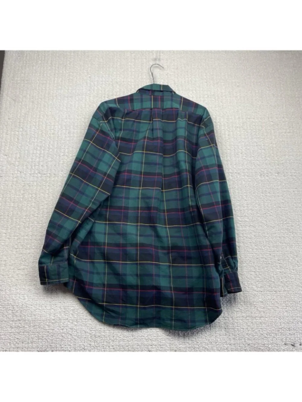 VTG Polo Ralph Lauren Blake Dress Plaid Shirt Terriers Dogs Embroidery Men Sz M - Picture 11 of 11